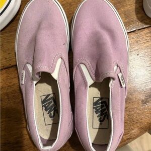 Vans Lavender Canvas Slip-Ons